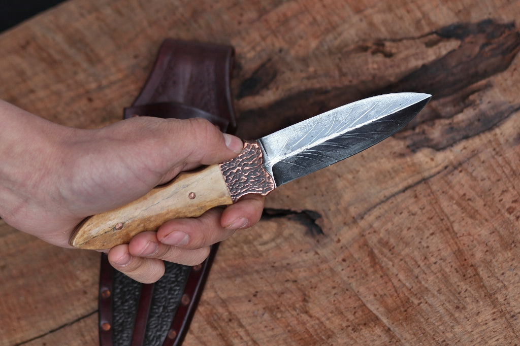 2 edged Renaissance knife, oosik and copper