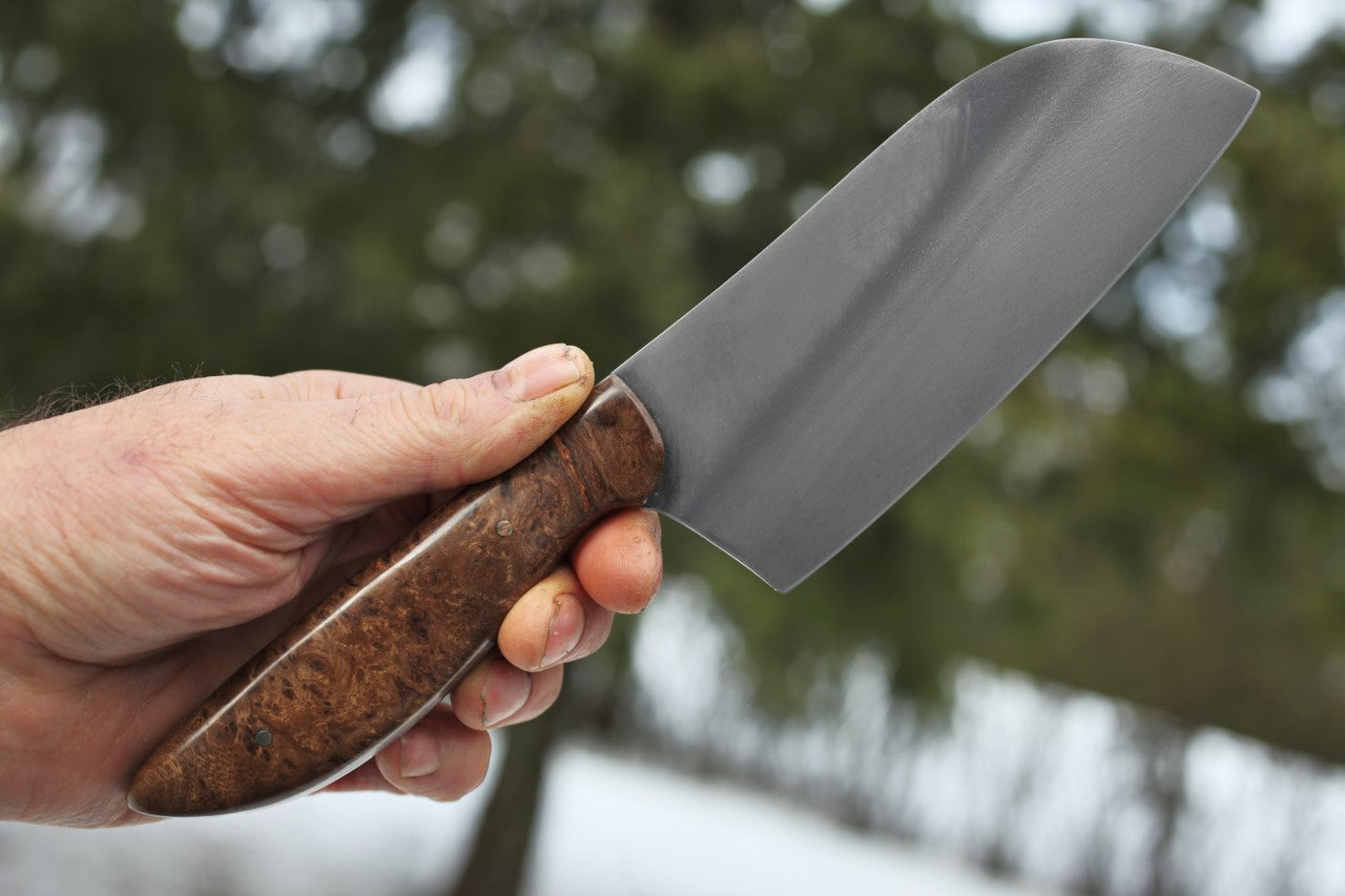 5.5 Camp/chef knife, ironwood burl