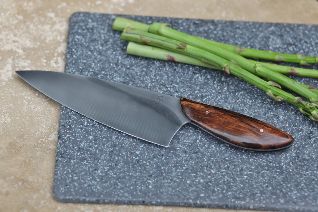 Custom 7 inch Chefs knife, Borneo ebony