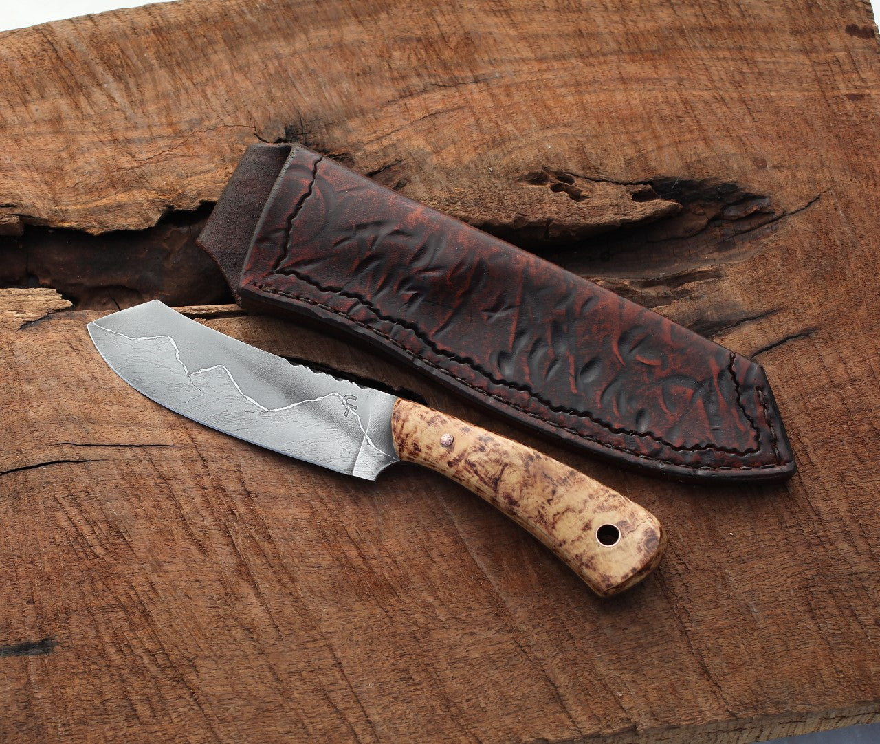 Custom Spay Point Camp Knife