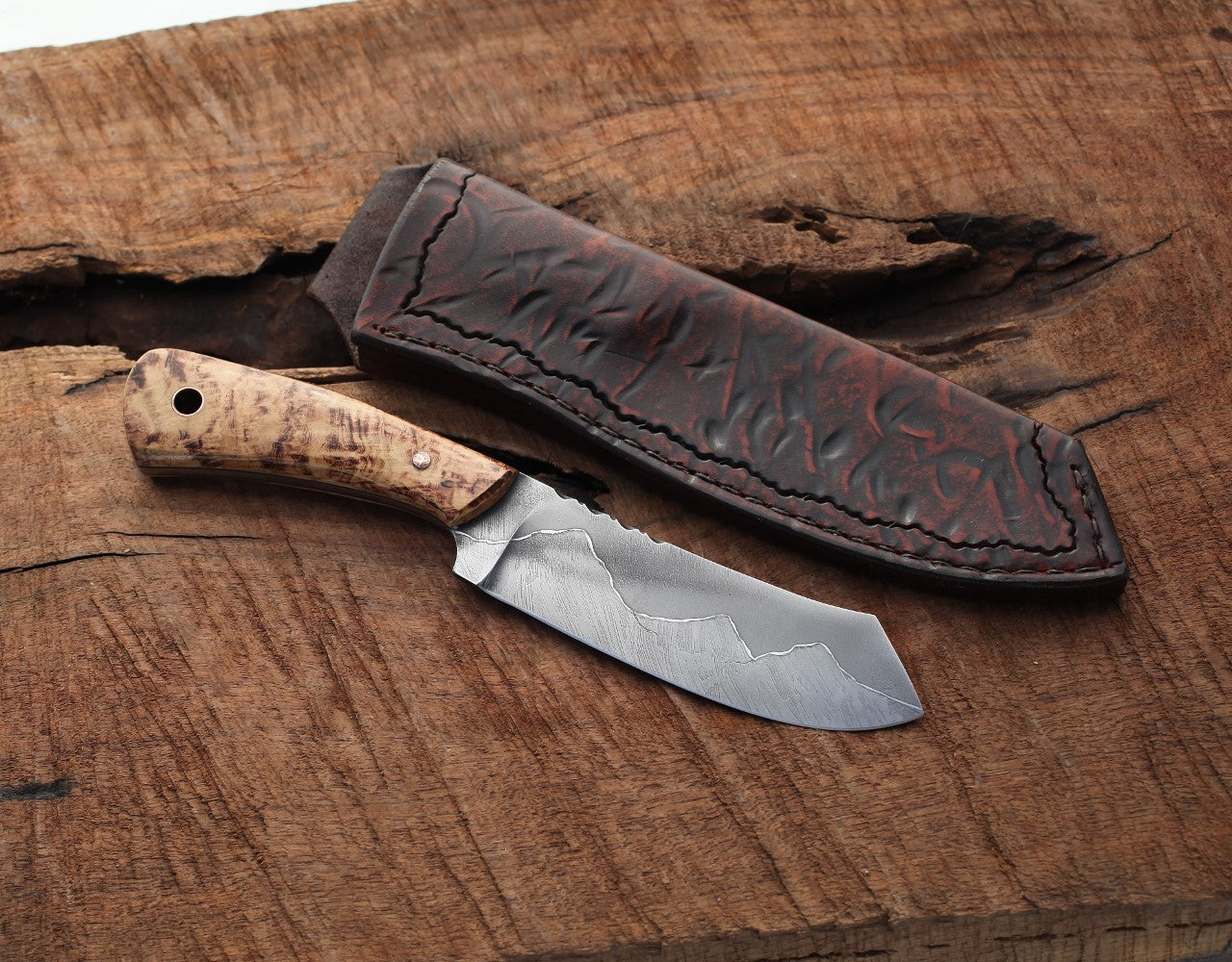 Custom Spay Point Camp Knife