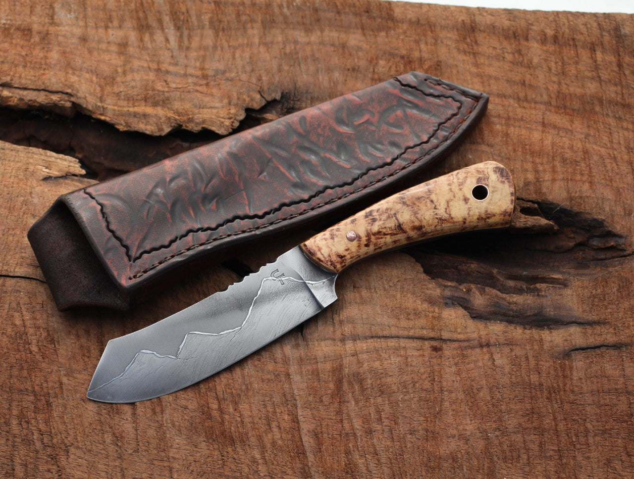 Custom Spay Point Camp Knife