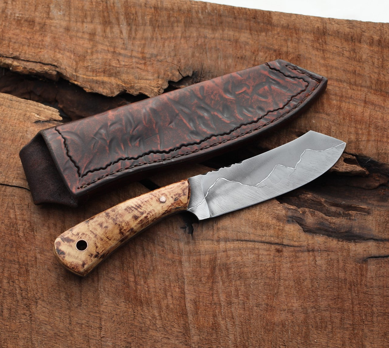 Custom Spay Point Camp Knife