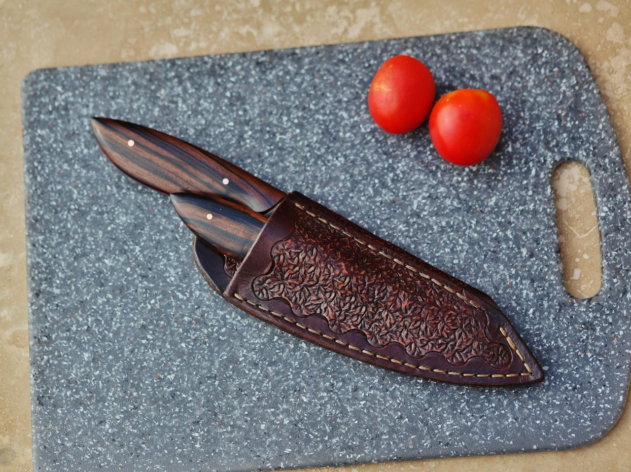 Custom chef set, Macassar ebony