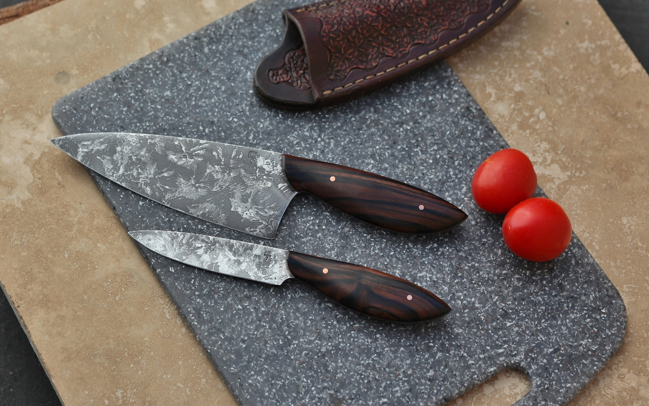 Custom chef set, Macassar ebony