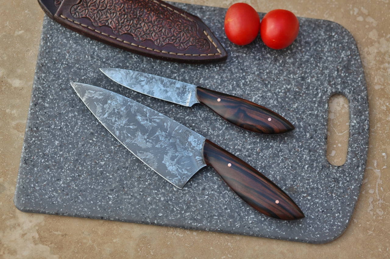 Custom chef set, Macassar ebony