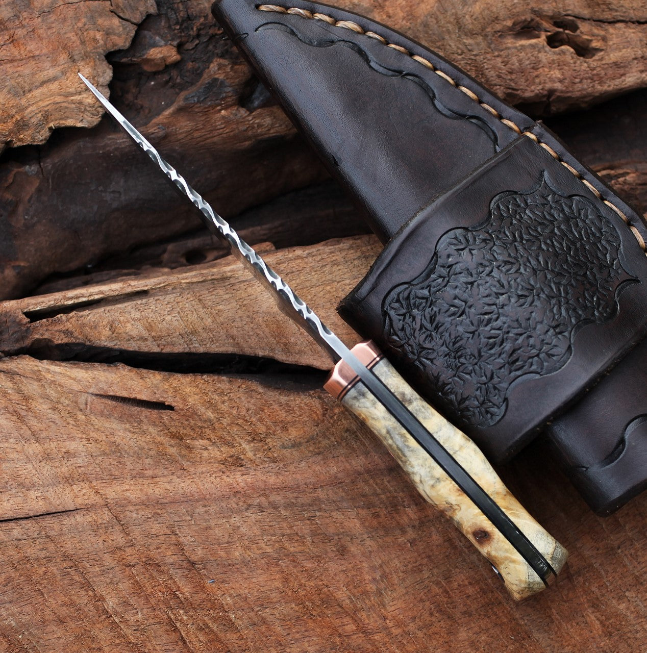 Custom Choke-Up Utility, EDC, buckeye burl