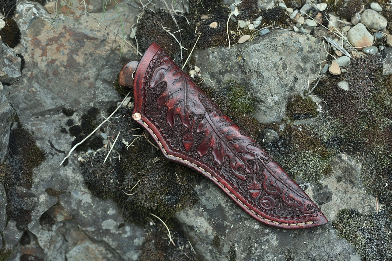 Large game, camp knife, Ironwood burl