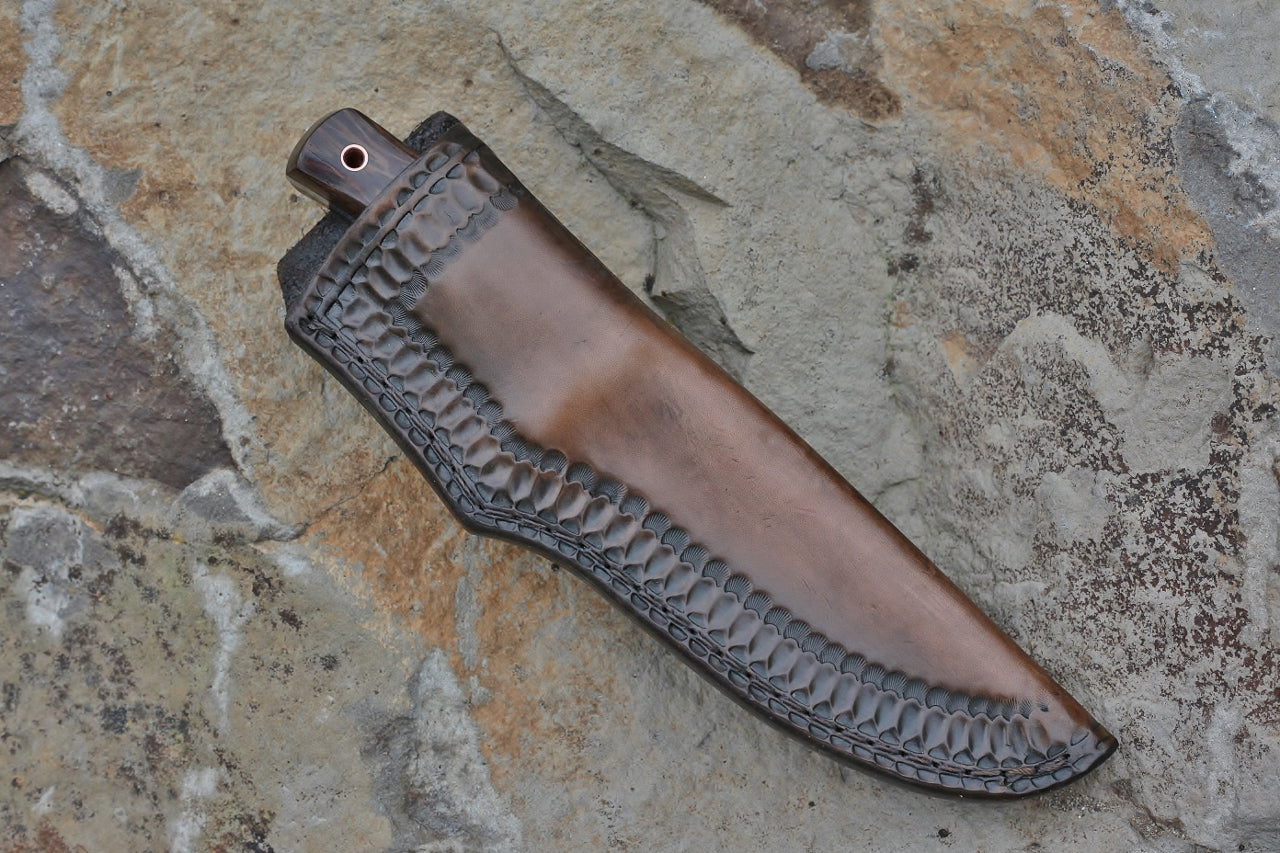 Custom etched utility, wenge and tourquise