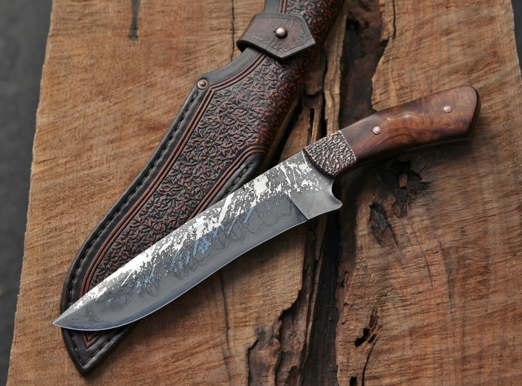 Recurve Fighter, copper and ironwood