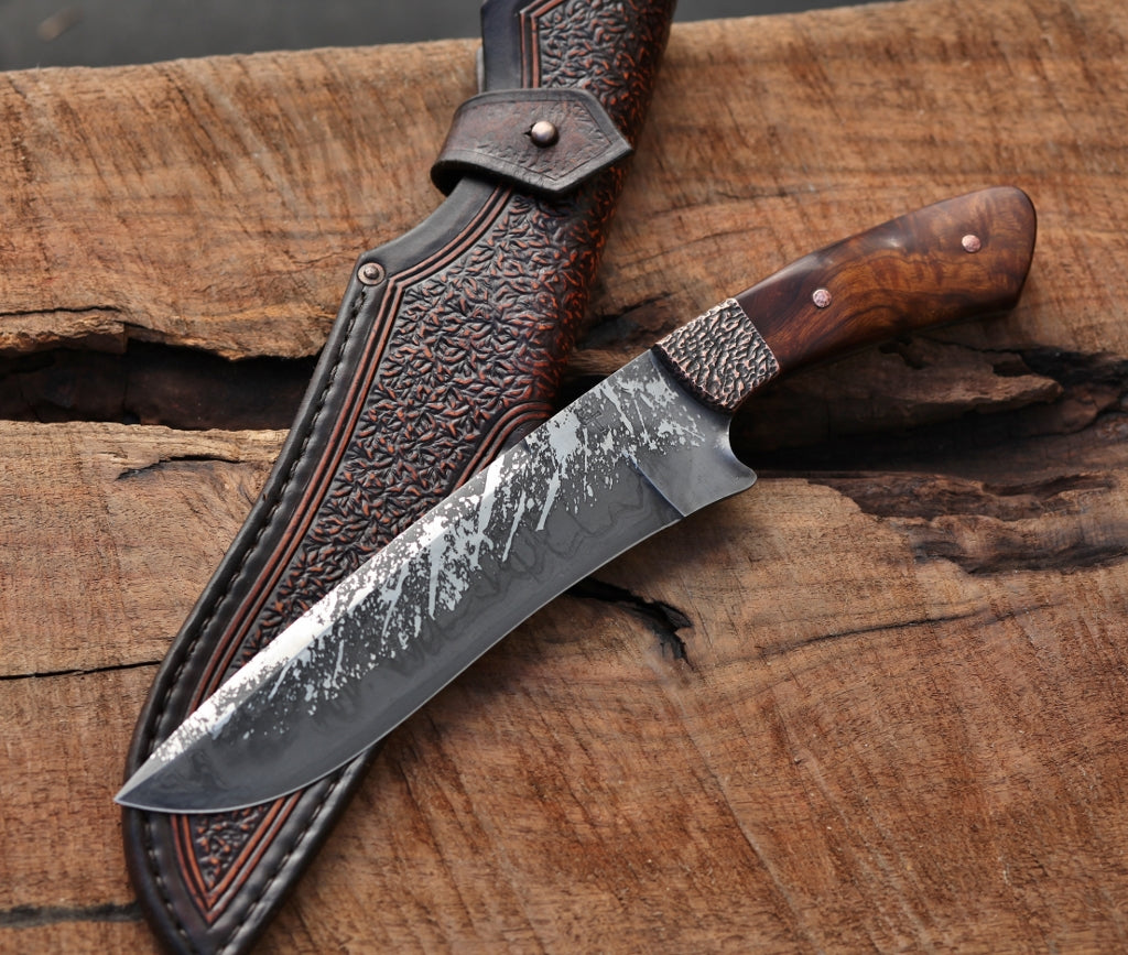 Recurve Fighter, copper and ironwood
