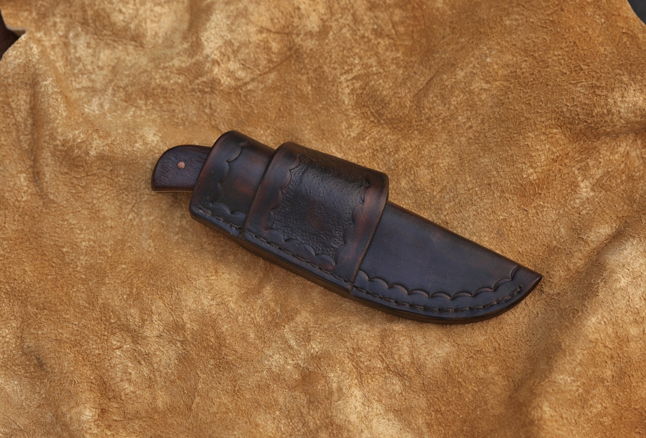 Custom bird and trout, African rosewood and copper