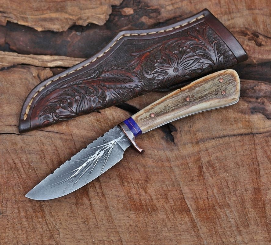 Fancy drop point hunter, mammoth tusk