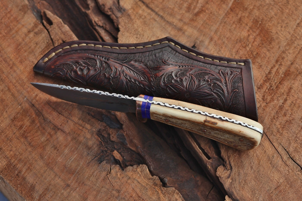 Fancy drop point hunter, mammoth tusk