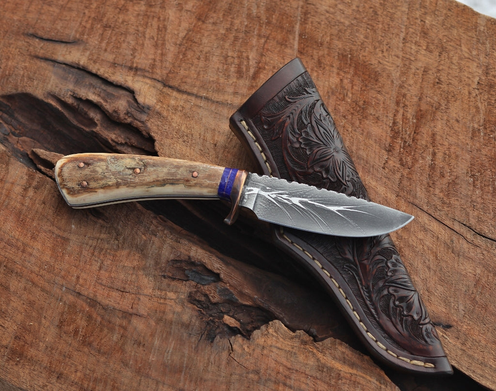 Fancy drop point hunter, mammoth tusk
