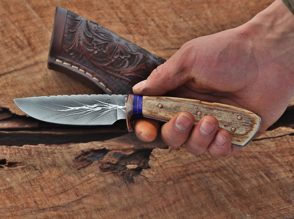 Fancy drop point hunter, mammoth tusk
