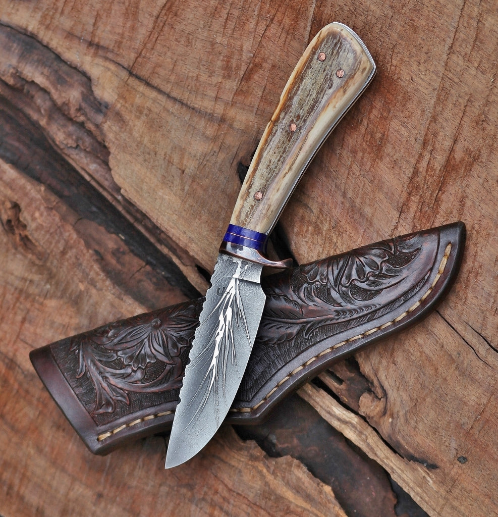 Fancy drop point hunter, mammoth tusk