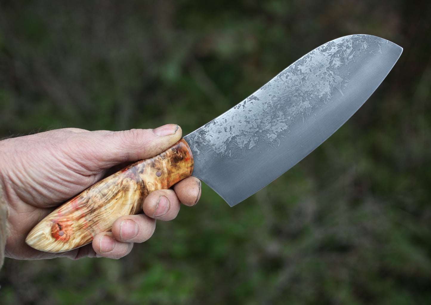 6.5 inch Camp/chef knife, fancy box elder