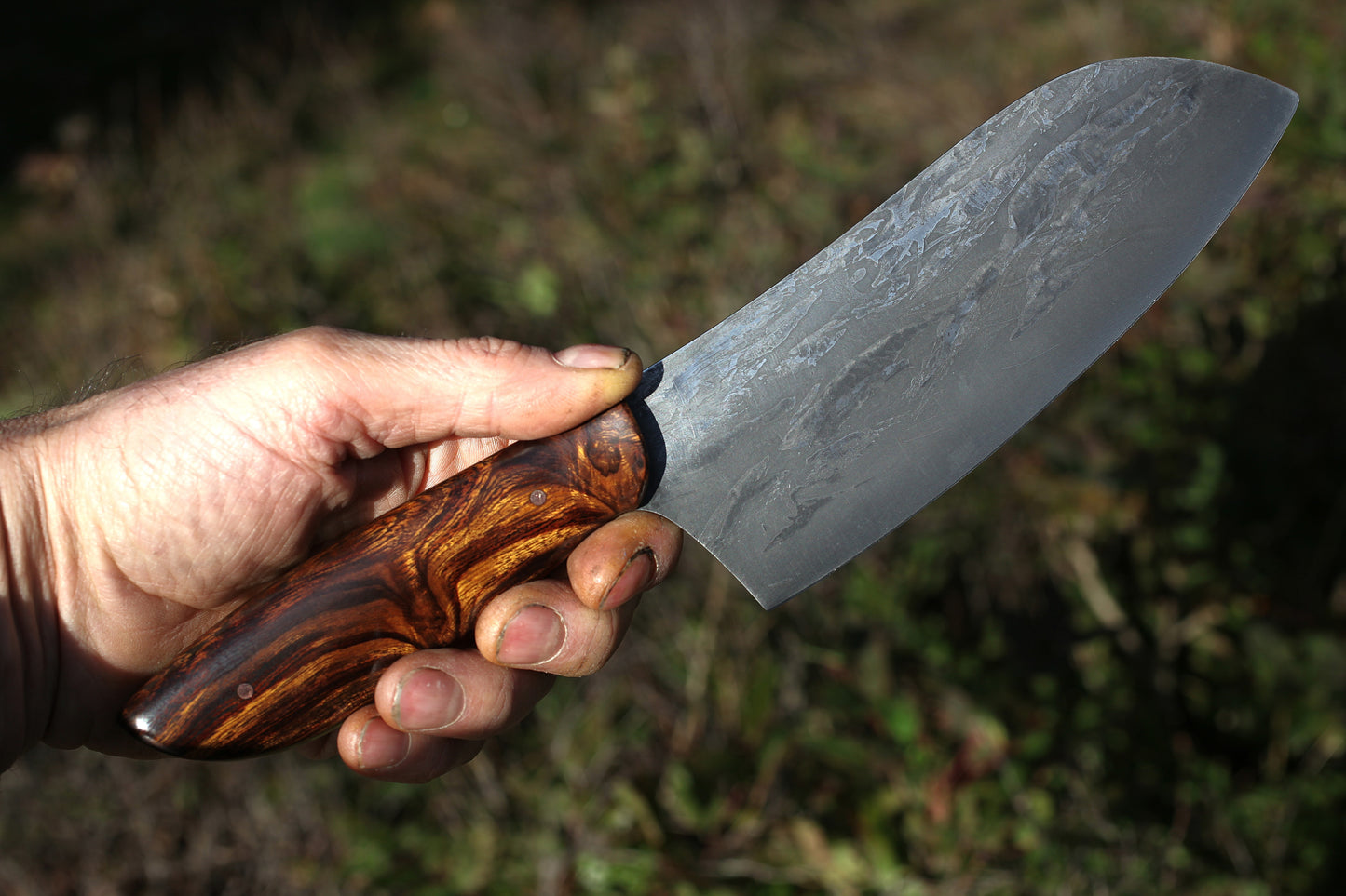 Custom Campm/chef knife, Arizona ironwood