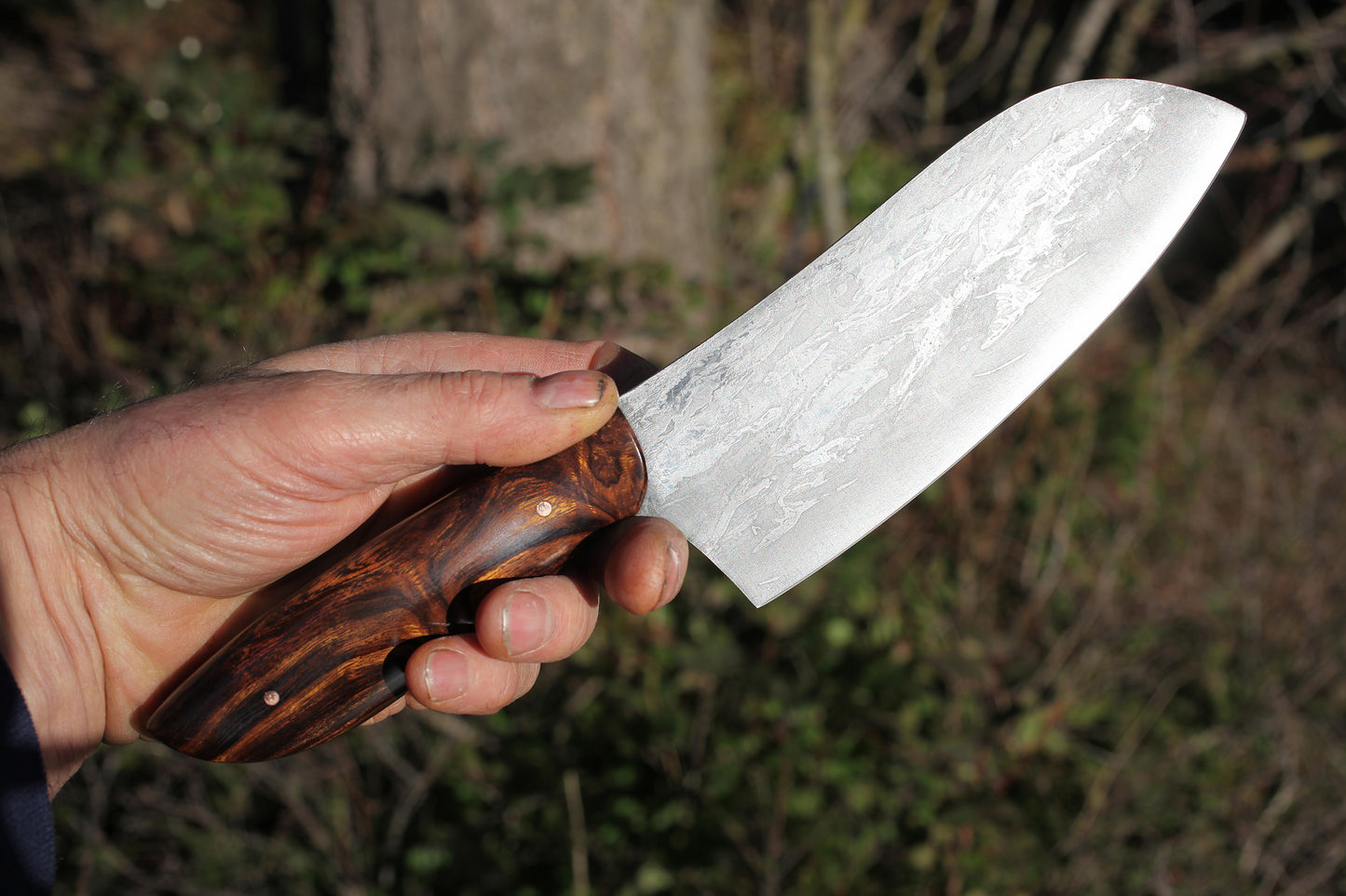 Custom Campm/chef knife, Arizona ironwood