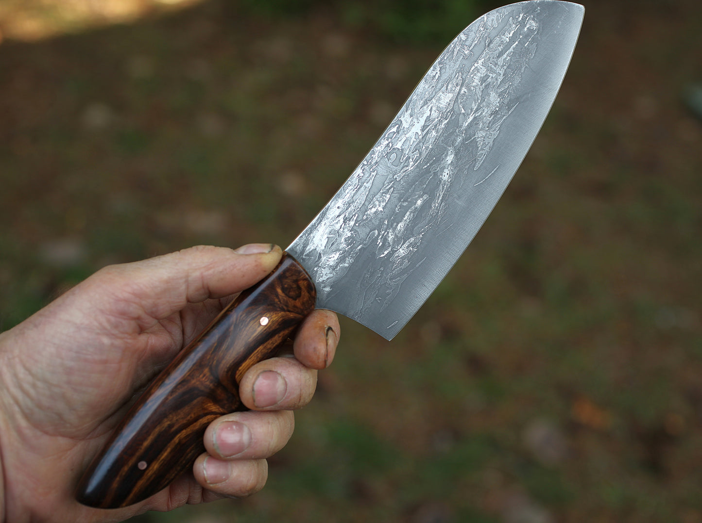 Custom Campm/chef knife, Arizona ironwood