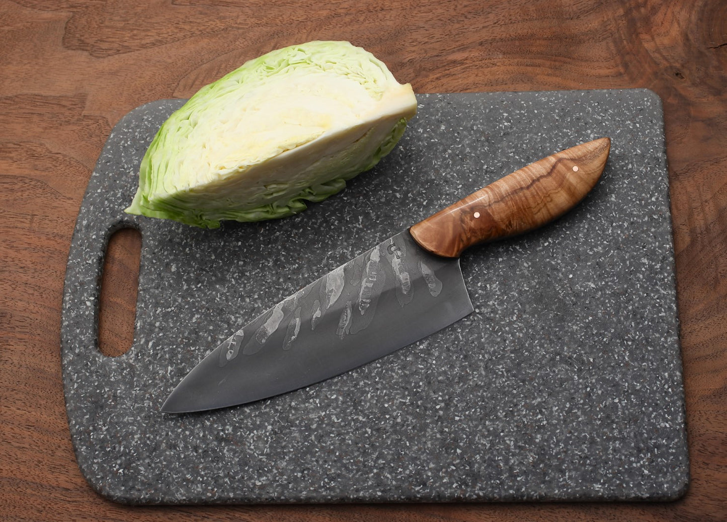 7.25 inch Chefs Knife, Chinese elm