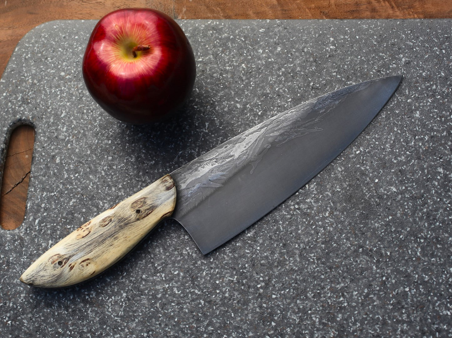 7.5 inch Chefs knife, birds eye Ponderosa pine