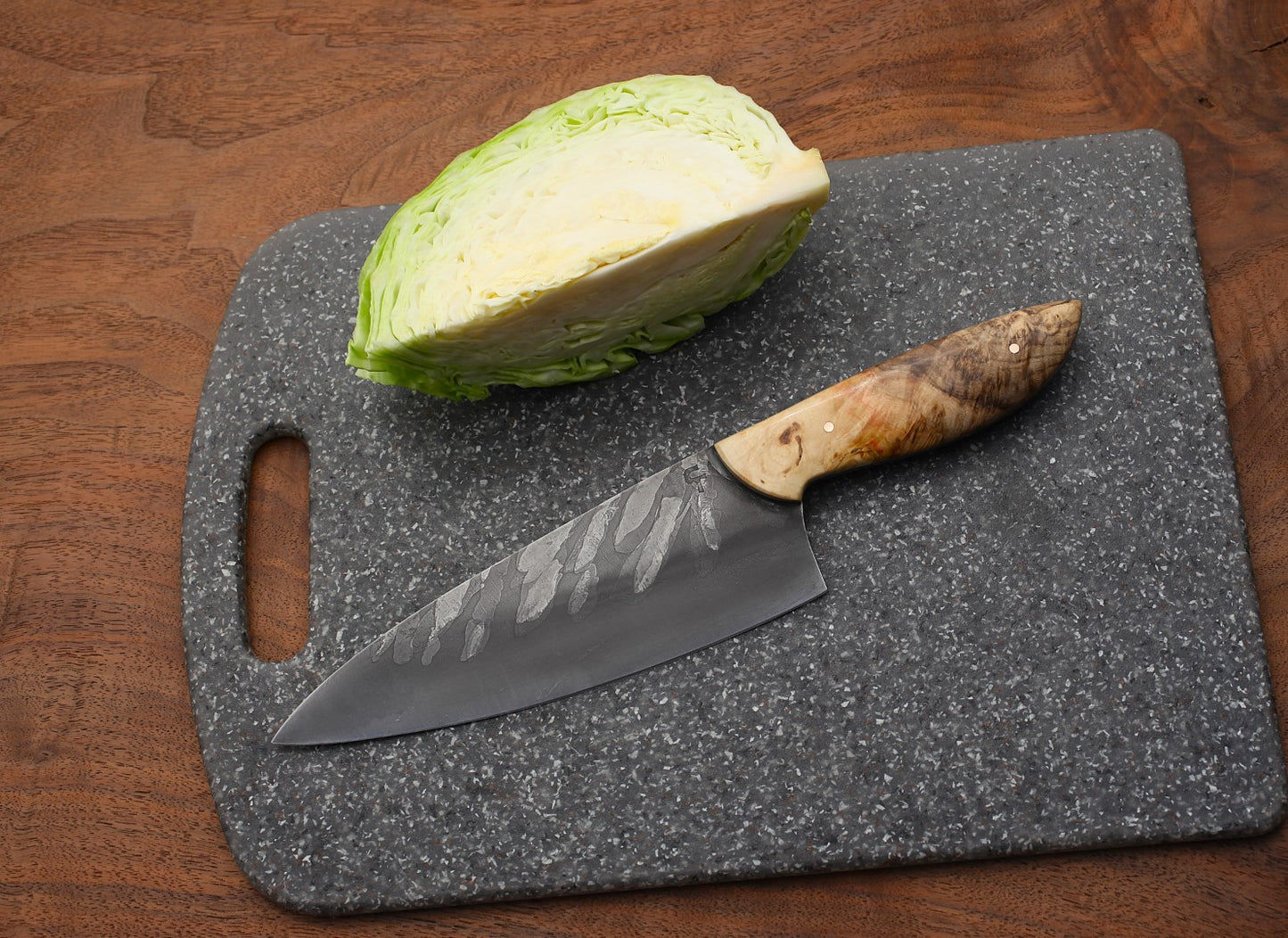 7.5 inch Chefs Knife,  box elder burl