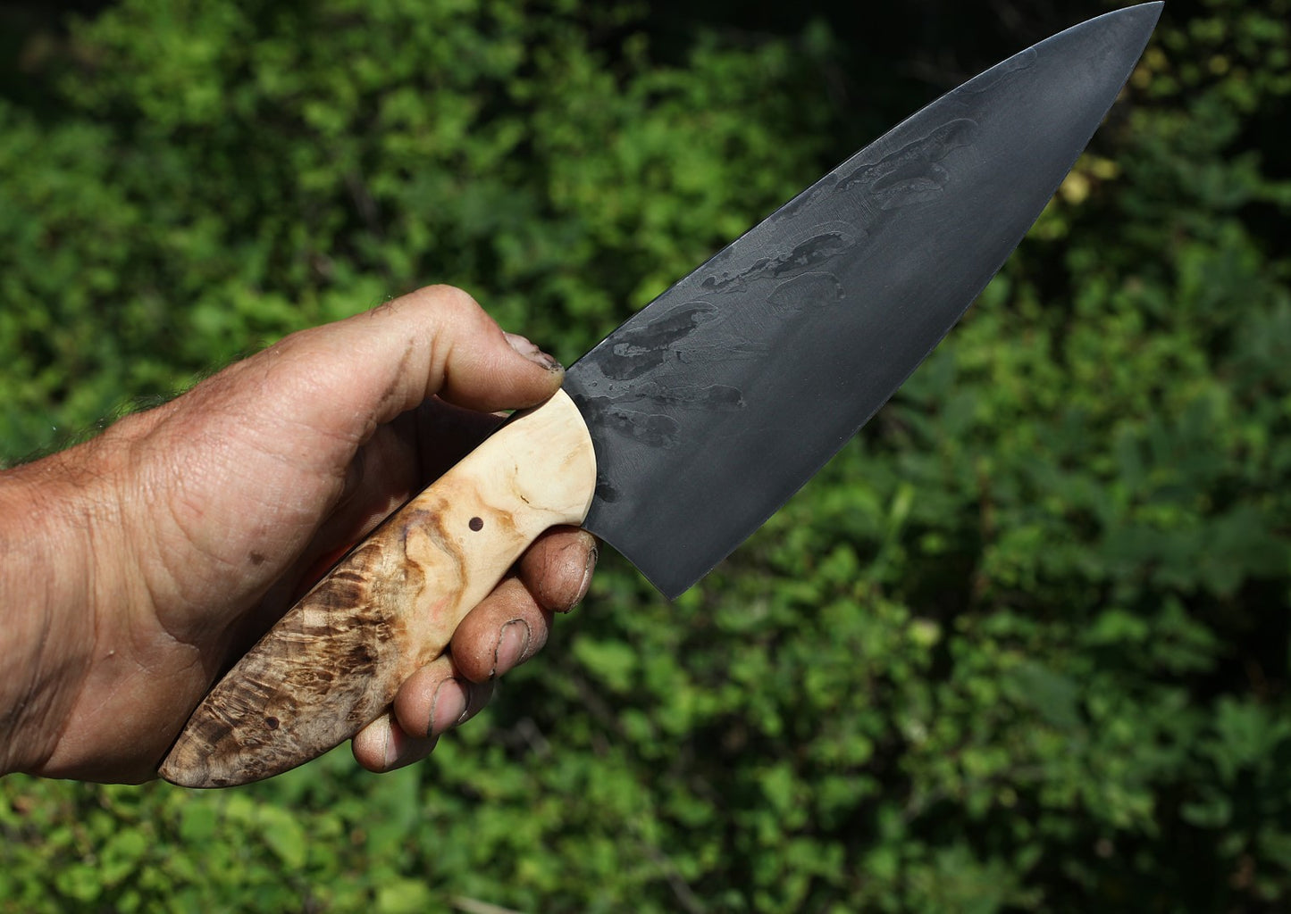 7.5 inch Chefs Knife,  box elder burl