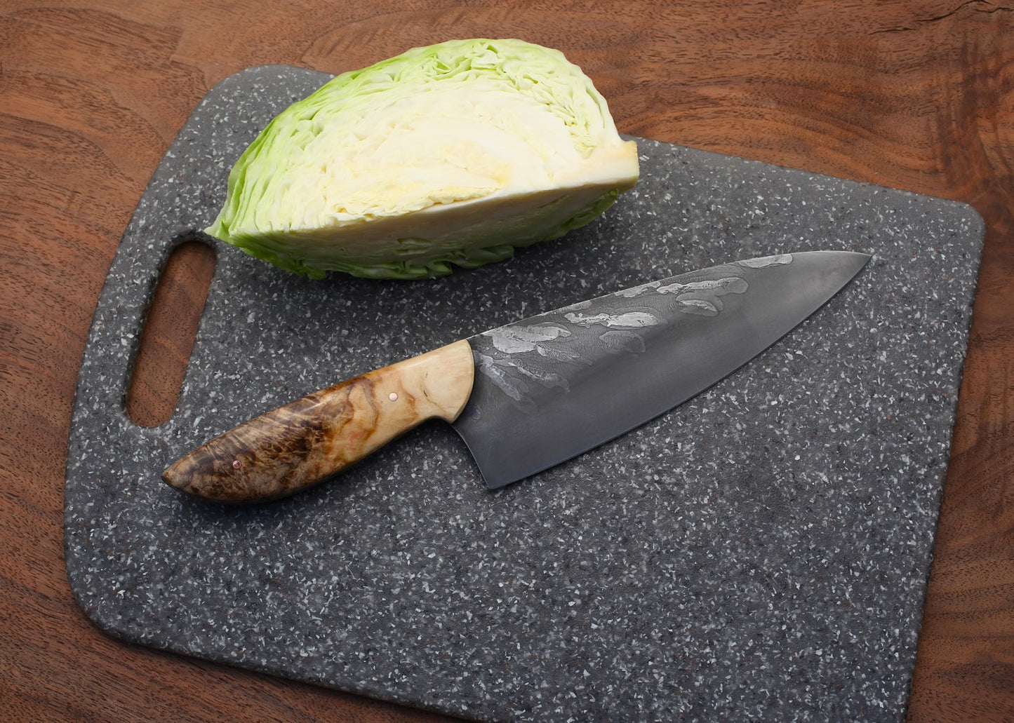 7.5 inch Chefs Knife,  box elder burl