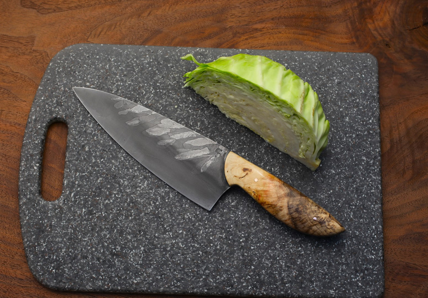 7.5 inch Chefs Knife,  box elder burl