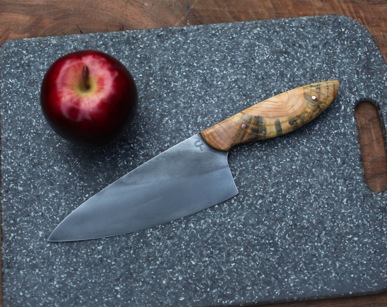 Custom 6.5 inch Chefs knife, Ponderosa pine