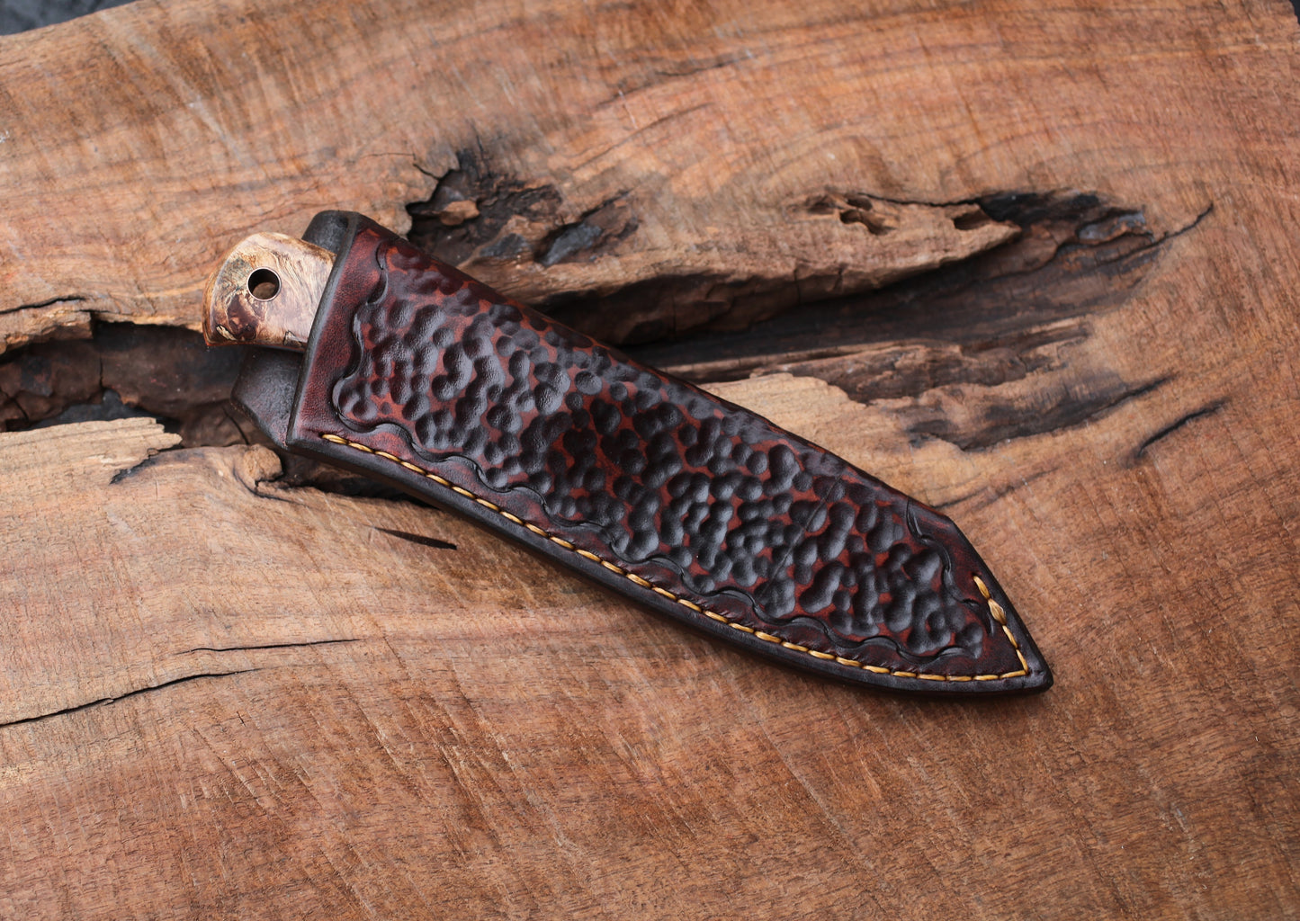 Nessmuk hunting knife, spalted maple