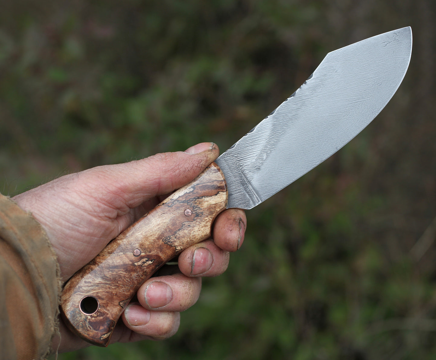 Nessmuk hunting knife, spalted maple