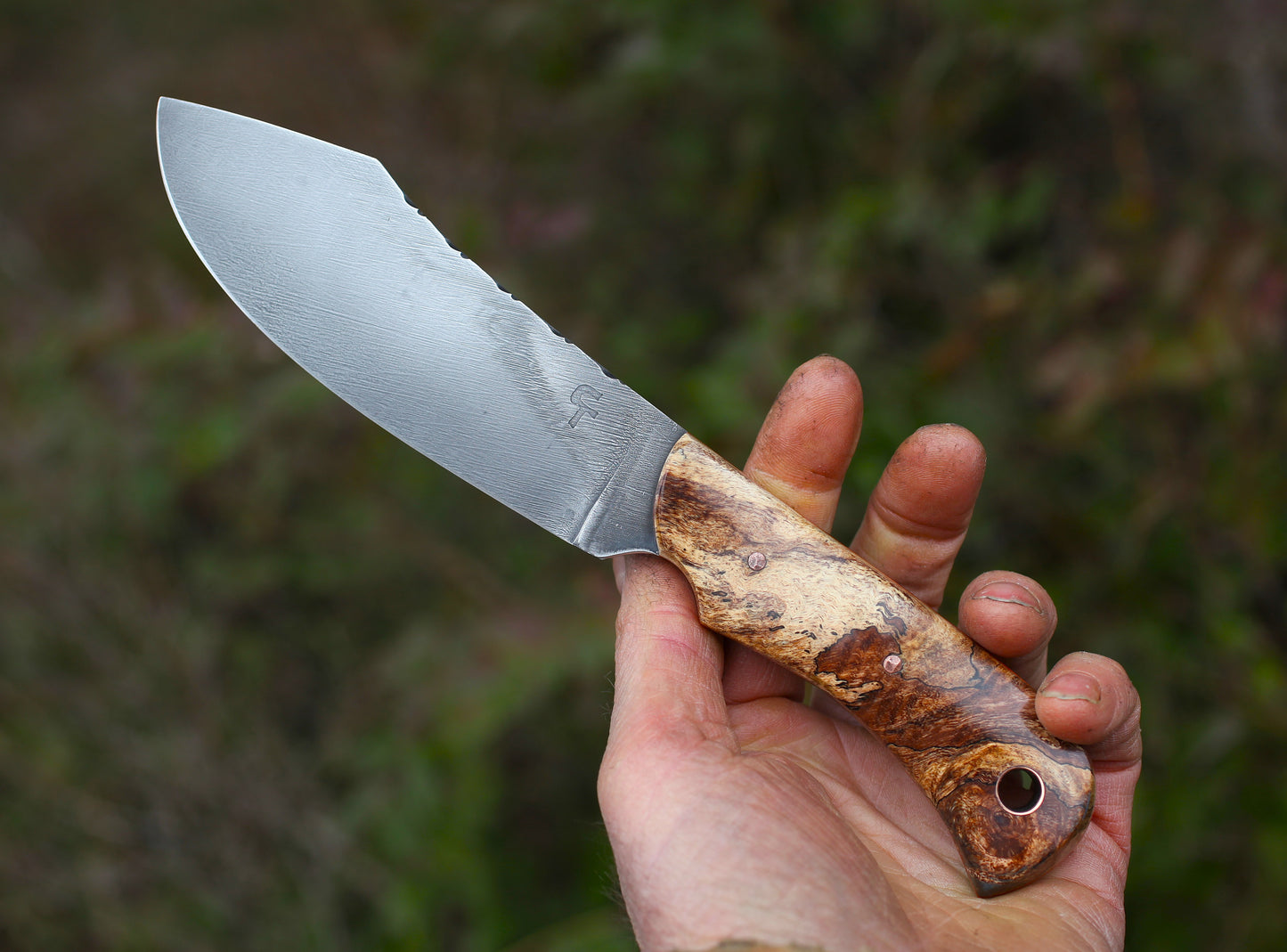 Nessmuk hunting knife, spalted maple