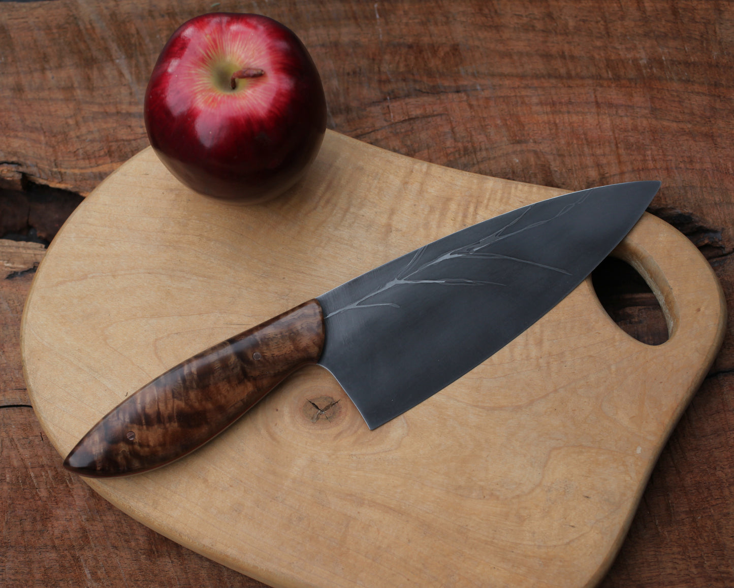 Custom Chefs knife,  figured walnut