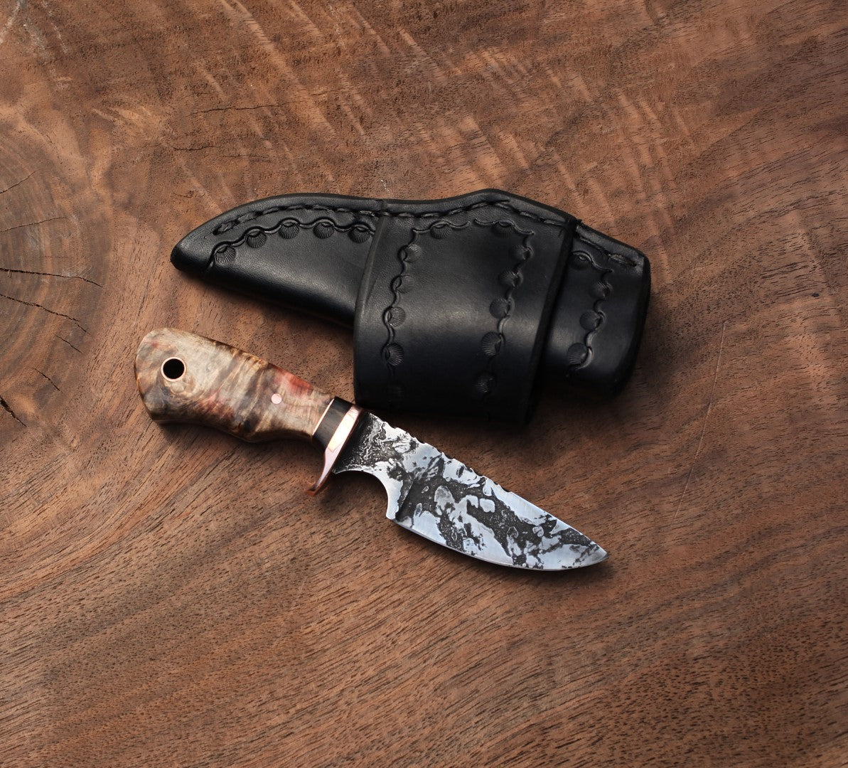 Little Guy utility, EDC - box elder burl