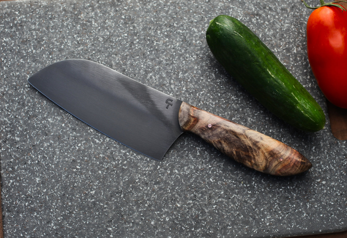 5.75 inch Camp Chef knife, box elder burl