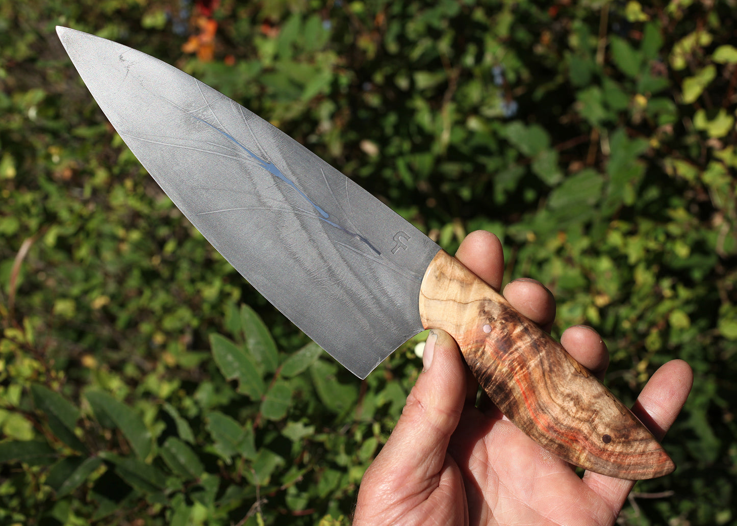 7.5 Custom Chefs knife - fancy box elder