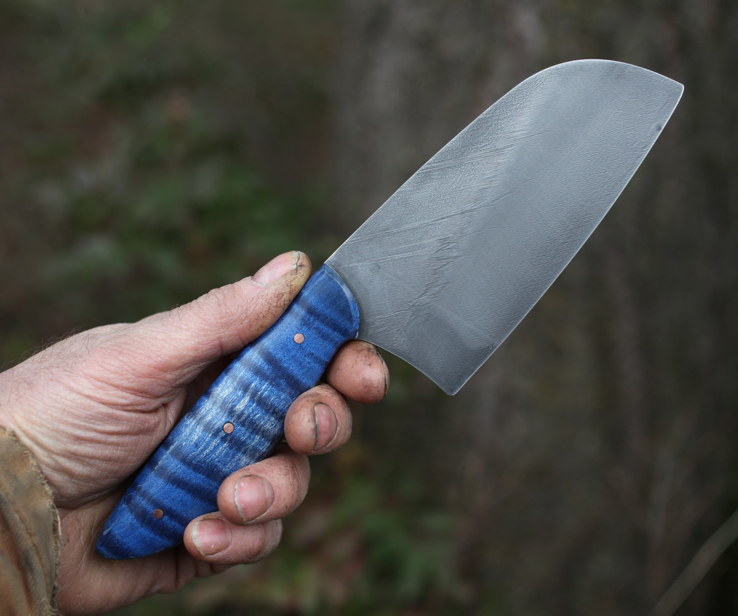 Kitchen utility knife, blue maple