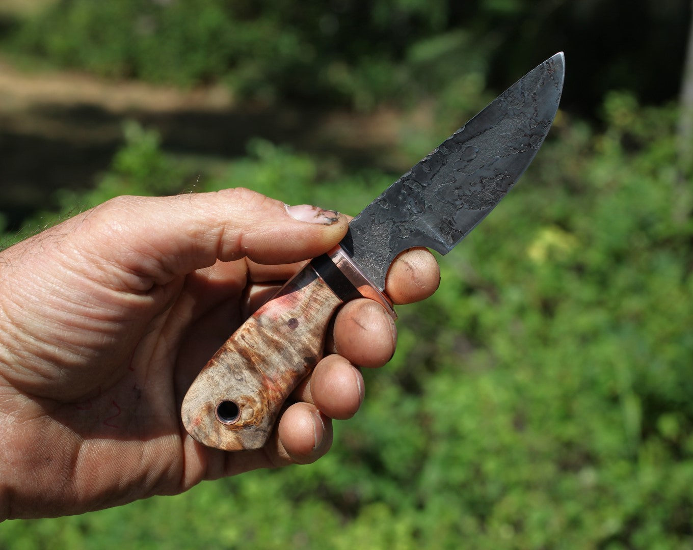 Little Guy utility, EDC - box elder burl