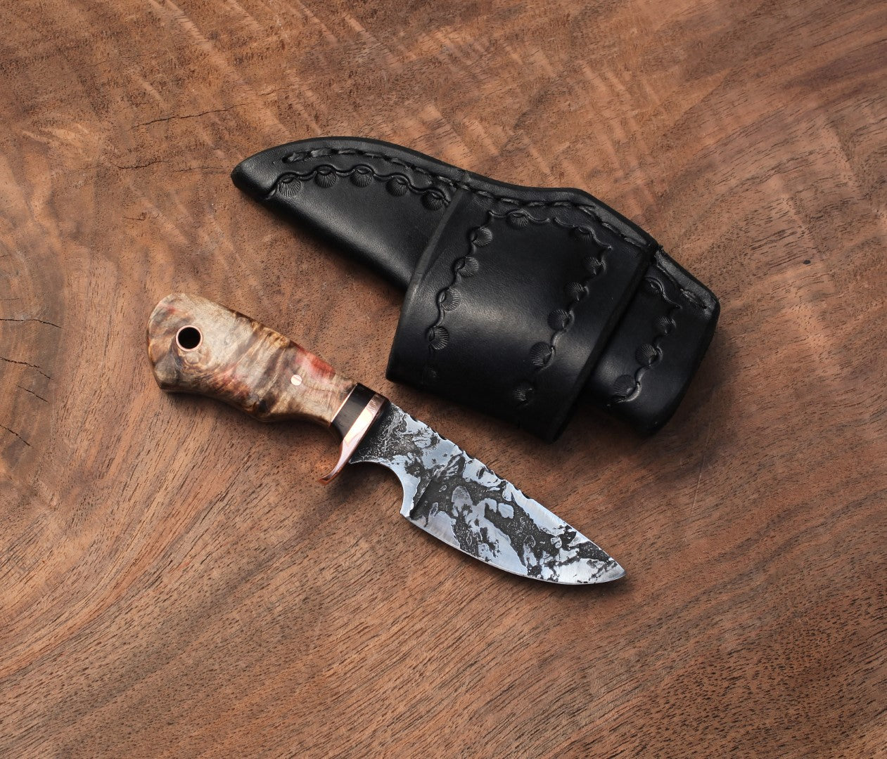 Little Guy utility, EDC - box elder burl