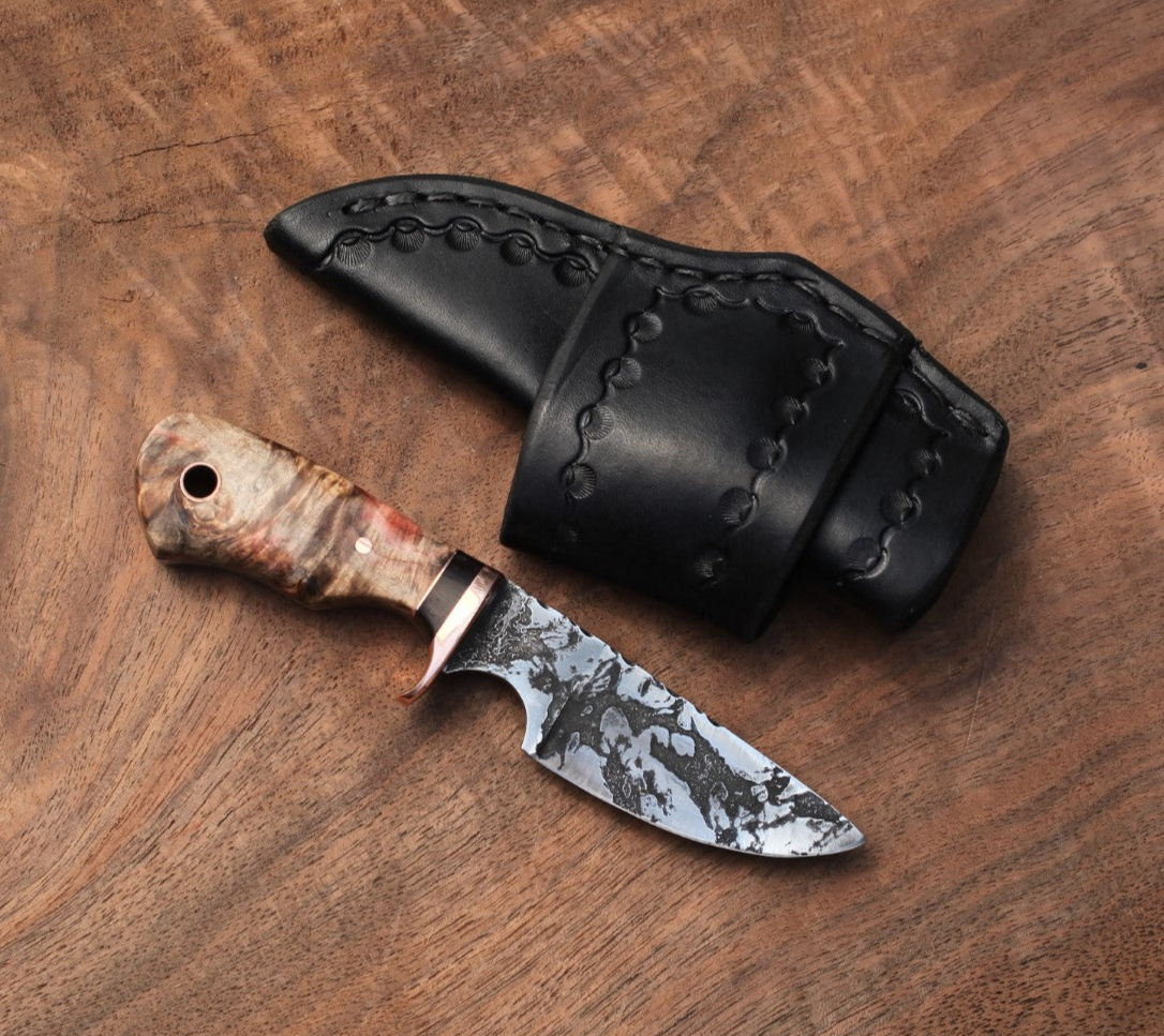 Little Guy utility, EDC - box elder burl