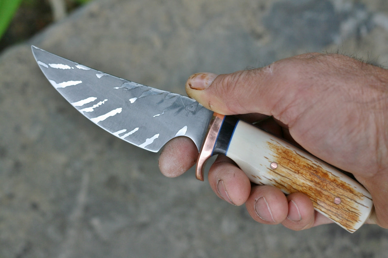 EDC Custom Utility Knife with Mammoth Ivory