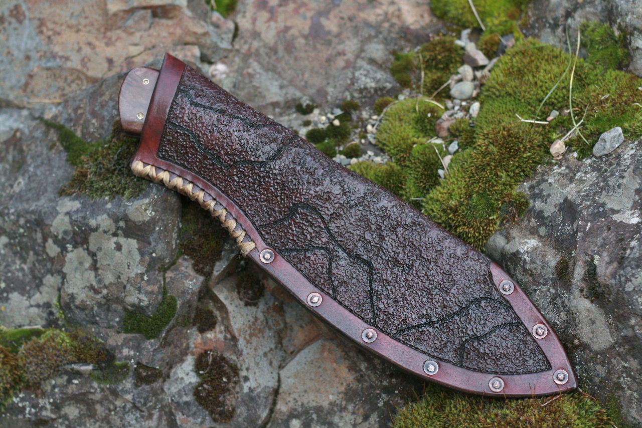 Custom 6 inch spearpoint camp knife