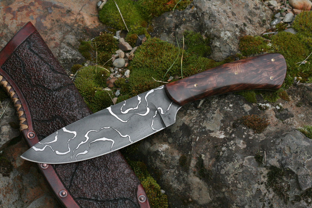 Custom 6 inch spearpoint camp knife