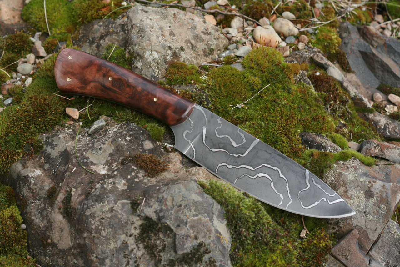 Custom 6 inch spearpoint camp knife