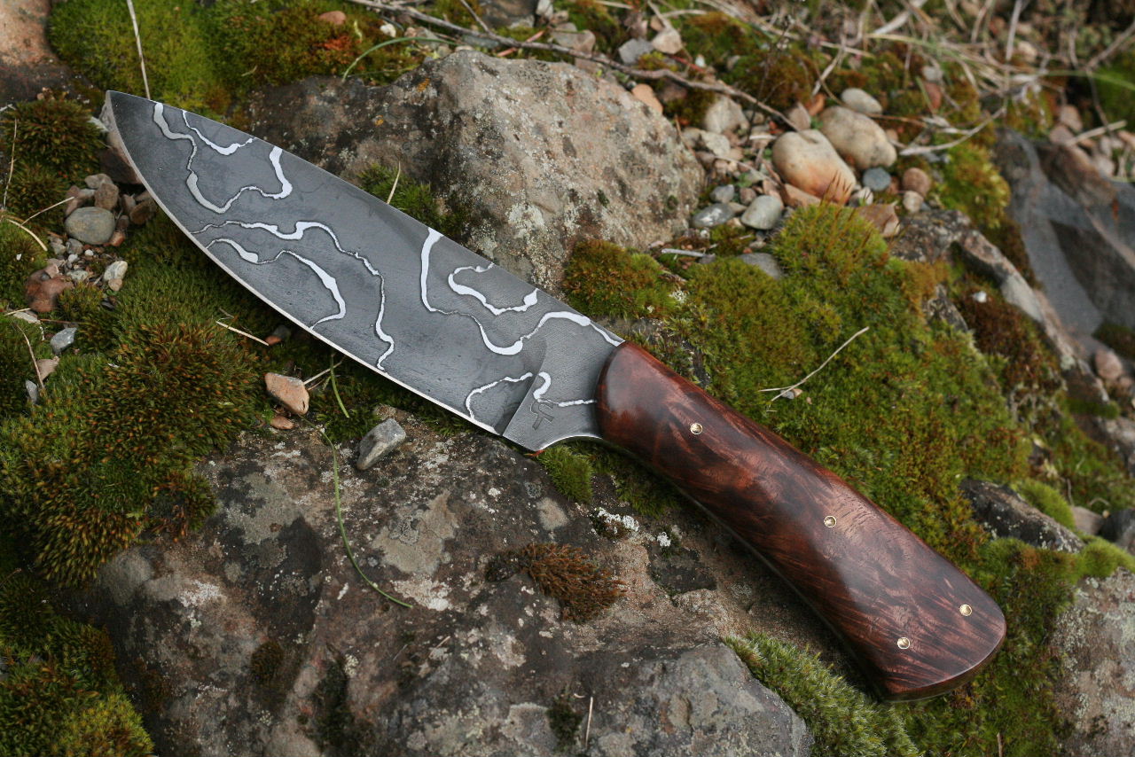 Custom 6 inch spearpoint camp knife