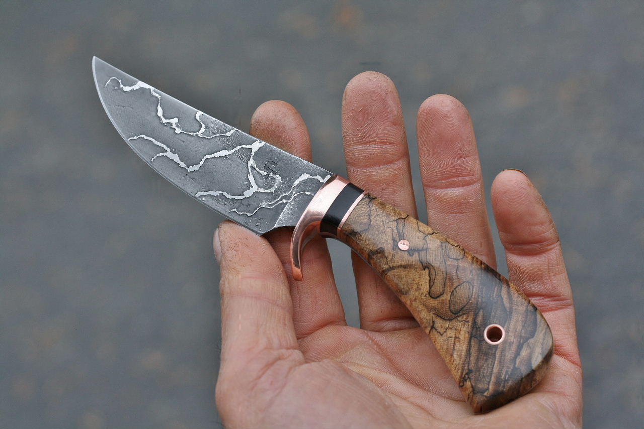 3 Finger utility, spalted hackberry