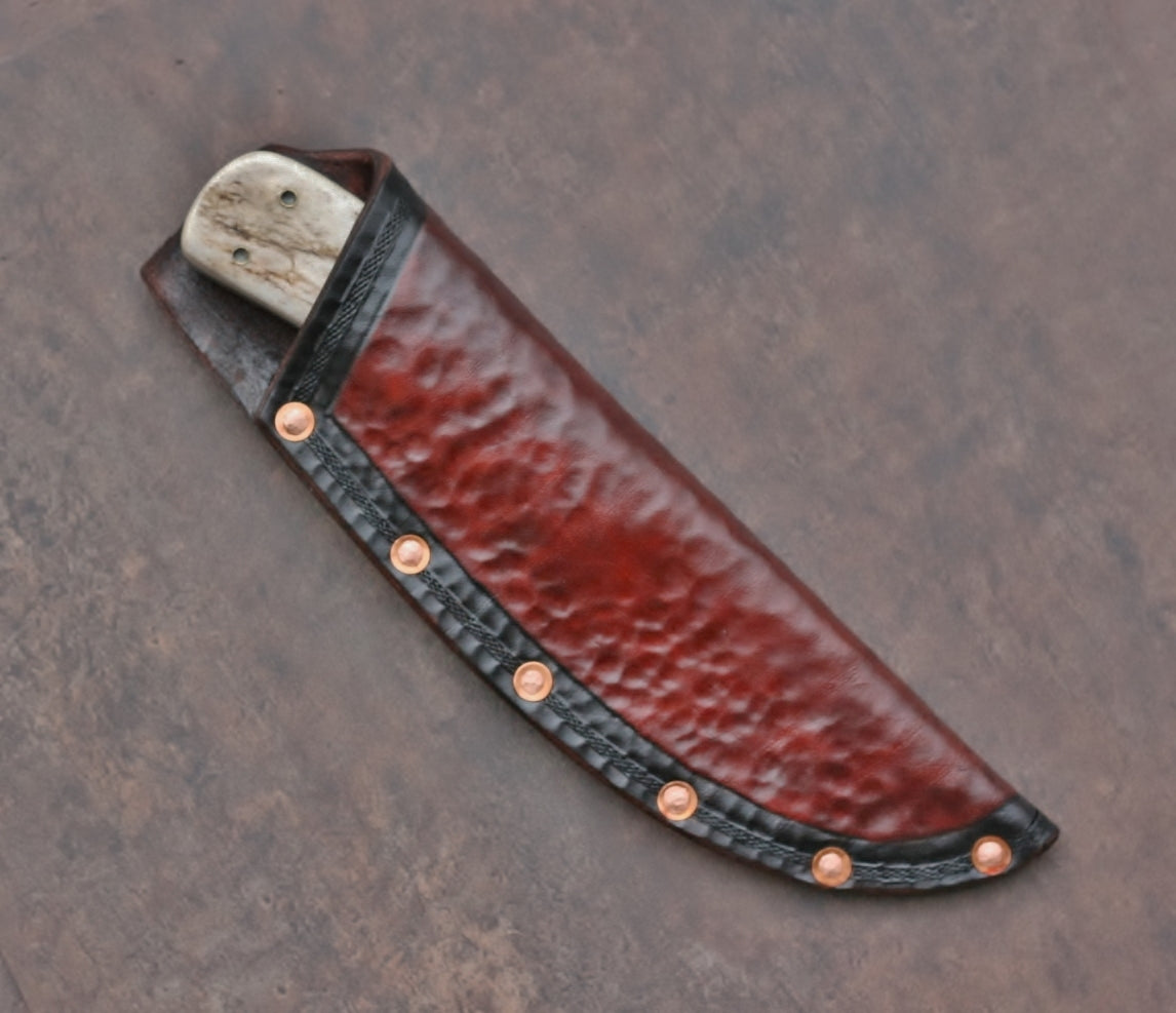 Upswept Skinner Knife, Hammered Copper